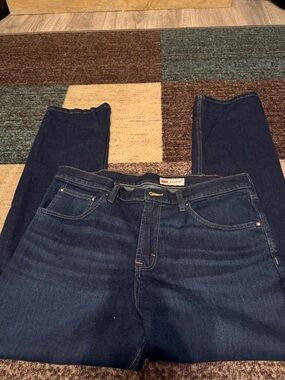 Wrangler Dark Blue Slim Straight-Leg Jeans 36x30